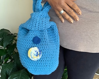 Crochet Japanese Knot Bag PATTERN: 2 Sizes (PDF Digital Download)