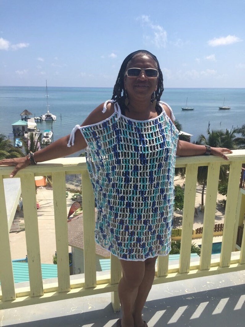Crochet Swimsuit Coverup Dress Pattern Tutorial Etsy