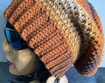 Crochet Slouch Hat Toque: easy beginner, PDF, digital download