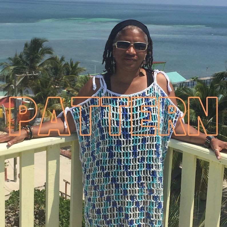 Crochet Swimsuit Coverup Dress Pattern Tutorial Etsy