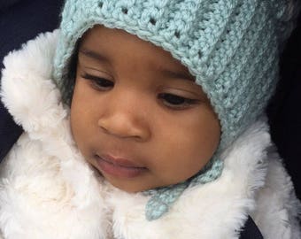 crochet bonnet hat pattern tutorial, baby bonnet, toddler bonnet & child bonnet, 3 sizes