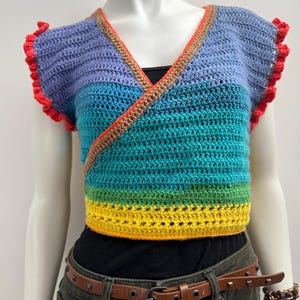 PATTERN, Crochet Top, Wrap Top, size inclusive, easy beginner, women&#39;s clothing, PDF, digital download