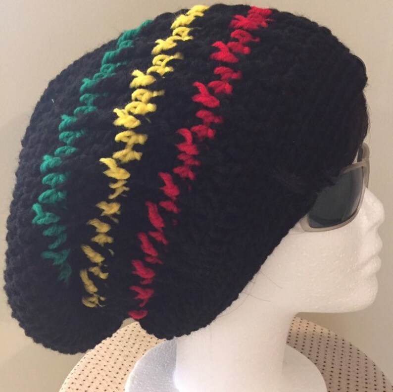 Crochet dread hat dreadlock tam Rasta hat loc slouchy Etsy