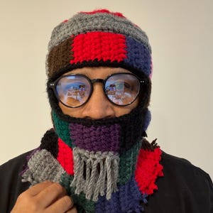 häkeln Patchwork Balaclava Ski Maske MUSTER (PDF Digital Download)