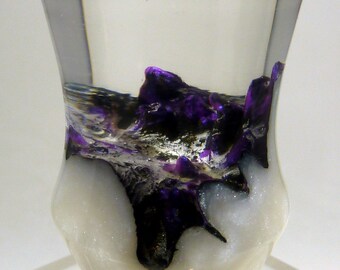 Faux Resin Burl With Iridescent Color Face Stainless Steel Bottle Stopper - Free Shipping