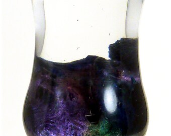 Faux Resin Burl With Color Shifting Face Stainless Steel Bottle Stopper - Free Shipping