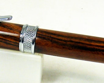Beautiful KIngwood on a Harold Chrome Fountain Pen - Free USPS Priority Mail Shipping