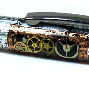 Steampunk Geared Up Aero Roller Ball Pen - Free Shipping Priority Mail