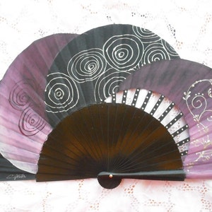 abanico español pintado a mano, abanico español pintado a mano, eventail, ventaglio
