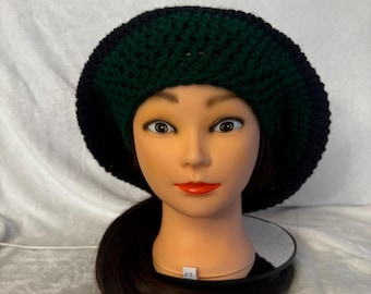 Hand crocheted TAM Hat for braids, dreadlocks, etc.