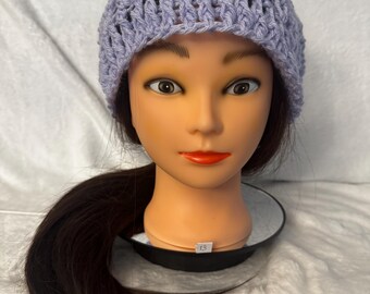 Hand crocheted Slouchy Hat for braids, dreadlocks, etc.