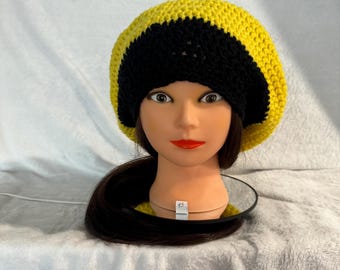 Hand crocheted TAM Hat for braids, dreadlocks, etc.
