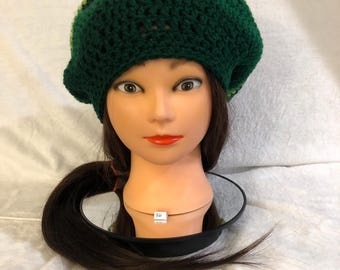 Hand crocheted TAM Hat for braids, dreadlocks, etc.