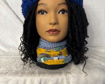 Hand crocheted Slouchy Hat for braids, dreadlocks, etc.