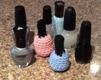 Nail Polish Bottle Crochet Toy Display