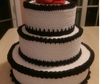 Crochet Wedding Keepsake Cake, Wedding Decoration, Bridal Shower