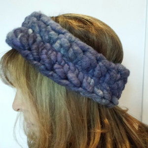 Crochet headband wool ear warmer extreme knitting