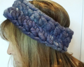 Crochet headband wool ear warmer extreme knitting