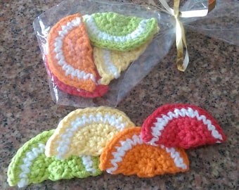 Jelly Fruit Slices - Play Food - Crochet Passover Candy