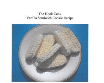 Lady Finger Vanilla Sandwich Cookie Crochet Pattern