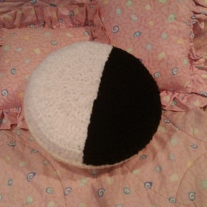 Black and White Cookie Pillow - Crochet Food