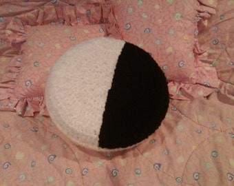 Black and White Cookie Pillow - Crochet Food