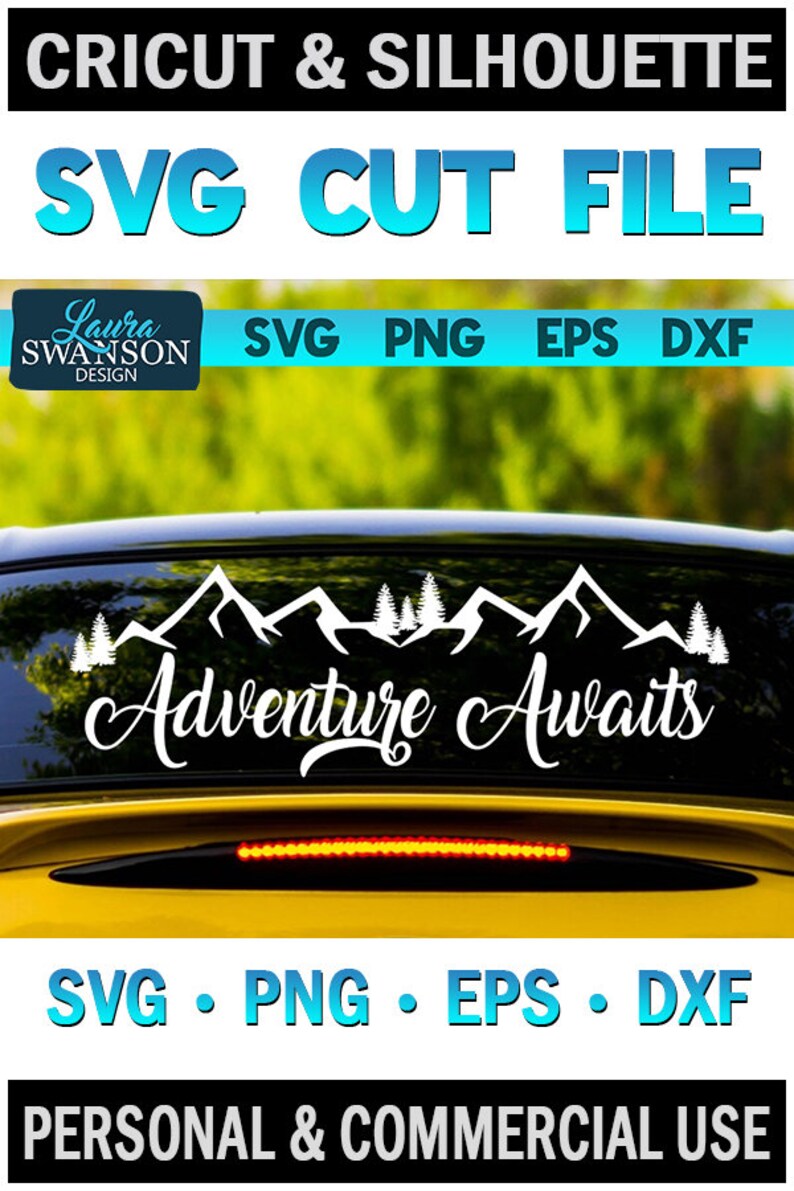 Adventure Awaits SVG Cut File, Adventure SVG Cut File, Cricut Cut File, Silhouette Cut File image 1