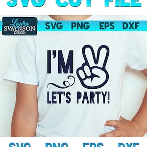Ich bin 2 Let's Party SVG Schnittdatei | 2. Geburtstag SVG | Geburtstagskind SVG | Cricut Schnittdatei, Silhouette Cut File
