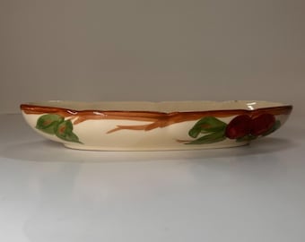 Franciscan Apple Oval Bowl 10 1/4" long Vintage 1950s California