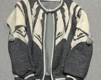 Marra London Sweater Size Medium Grey White Silver Angora Rabbit Fur