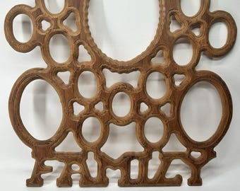 Vintage “Family” Wall Hanging Photo Frames w/ Memory Picture Collage