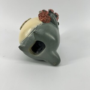 Rare Japan Studio Ghibli My Neighbor Totoro Piggy Bank Grey Pink Flowers Plastic image 3