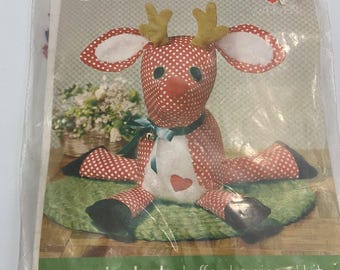 Vtg Springbok Stuffed Animal Craft Kit Jingles the Reindeer Christmas Holiday
