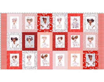 Nifty Nurses Fabric Panel ~ 100% Cotton Fabric Panel by Loralie ~ 691-797