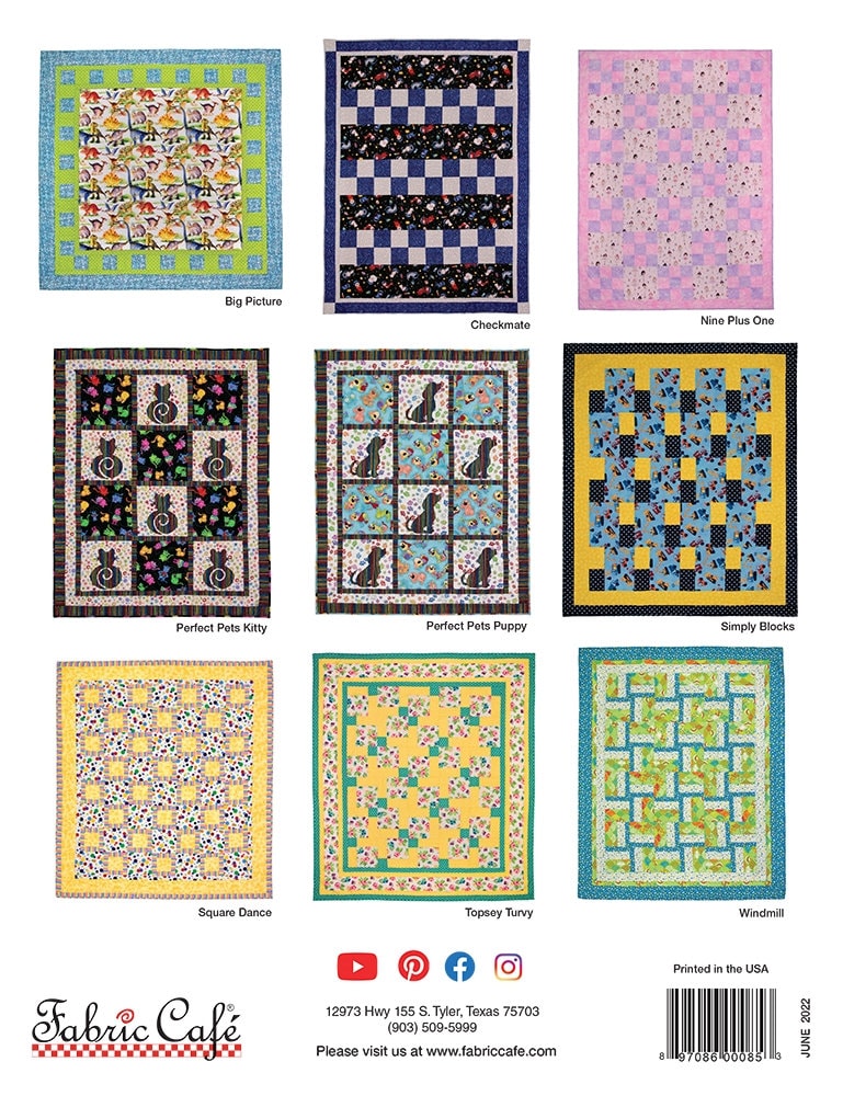 Fabric Cafe 3-yard Quilt Books Choose One or All. Easy Peasy, Quilts in a  Jiffy, Easy Does It 