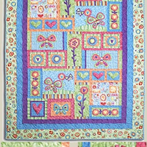 SWEET DREAMS Quilt Pattern ~ Appliqué & Pieced Quilt Sewing Pattern Cot/Crib Quilt ~ Kids Quilts Design QLT014