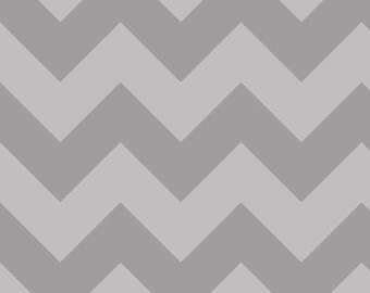 Large CHEVRON  ~  GRAY Tone- on-Tone ~ 100% Cotton Fabric ~ 1/2 Yard Cut ~ 18" x 44" Riley Blake Designs  ~ C390-41