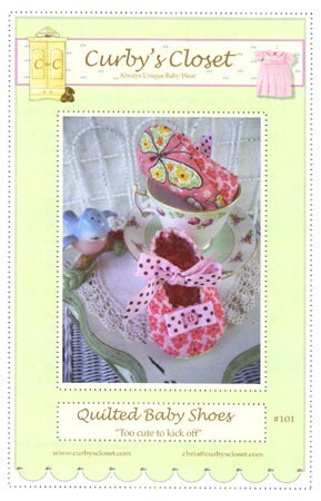 Quilted BABY SHOES Too cute to kick off Paper Pattern by Curby s Closet 101