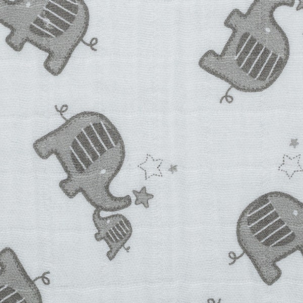 ELEPHANT Embrace® Double Gauze Fabric ~ 100% Cotton Gauze ~ 1/2 yard: 18" x 48" ~ from Shannon Fabrics