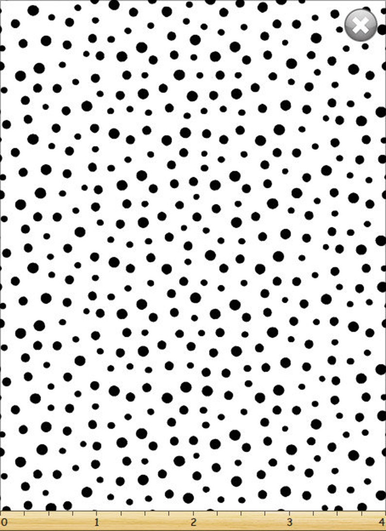 Black Dots On White Background 100 Cotton Coordinating Etsy