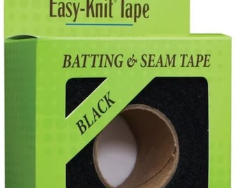 Pellon Easy-Knit Tape ~ Fusible Batting and Seam Tape, EK151 Black or EK150 White