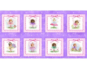 Fairy Garden  ~ 24" Cotton Panel or 1/2 yard cut of 100% Cotton Coordinating Fabric  from Studio E Fabrics