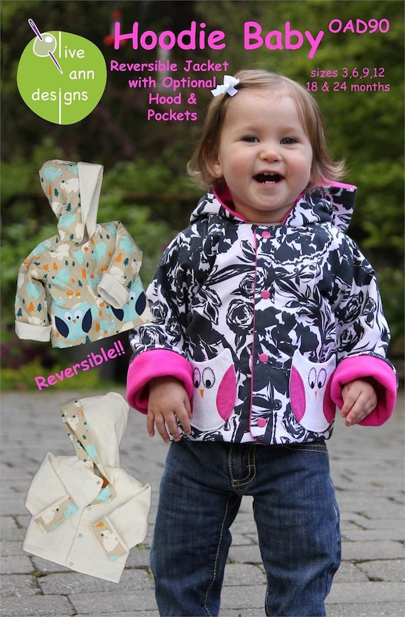 Reversible Hooded Jacket Baby Boy Olive Reversible Hooded Jacket Baby Boy Olive