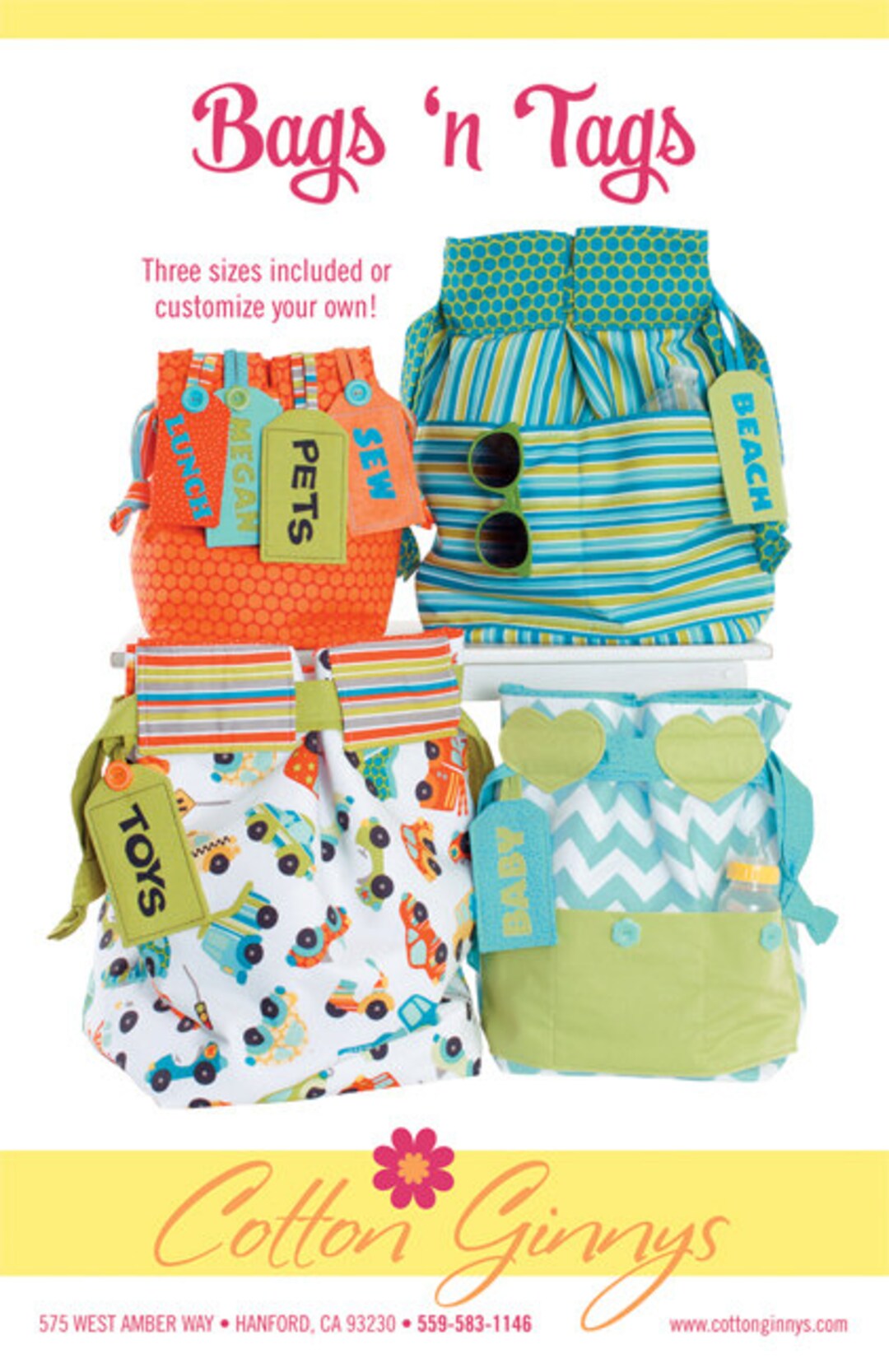 BAGS 'n TAGS PATTERN ~ Three Sizes Included ~ by Cotton Ginnys - Etsy