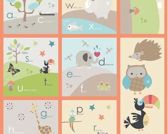 LIFE in the JUNGLE PANEL Orange ~ 100% Cotton Fabric Panel  ~ Riley Blake Designs ~ p3162 Orange