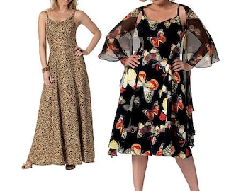 Misses'/Women's Wrap and Dress Pattern ~ Connie Crawford Design for Butterick ~  Multi-Size Sewing Pattern B5761