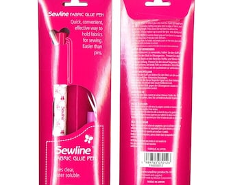 Sewline Fabric Glue Pen and Fabric Glue Pen refills - Dries clear, water soluble.  FAB50012 and FAB50013