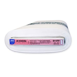 Pellon® 911FF Fusible Featherweight Non-Woven Interfacing ~ 20" wide ~ 1 yard cut ~ White or Charcoal
