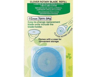 Rotary Cutter Replacement BLADES ~ package of 5 ~ 45mm Refill ~ from Clover