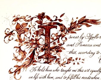 Hippocratic Oath/Print/Gift for Dr/Gift for Med school Grad/Doctor Gift/Med School Graduation Gift